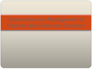 Assessment and Management of Patients with Endocrine Disorders