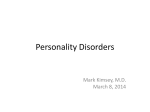 Personality Disorders - Identification & Treatment