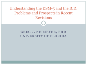 DSM-5 - School of Psychological Sciences