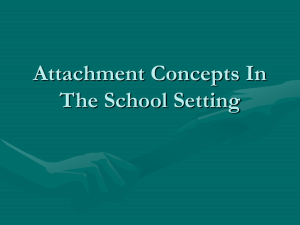 Attachment Concepts In The School Setting