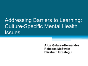 Addressing Barriers to Learning: Culture