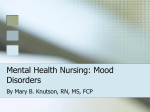 Mental Health Nursing: Anxiety Disorders