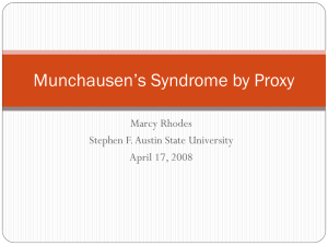 Munchausen’s Syndrome by Proxy