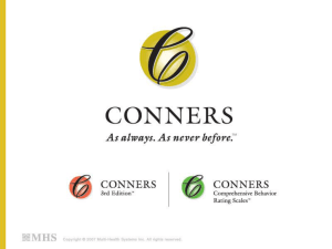 Using the Conners 3 and Conners CBRS