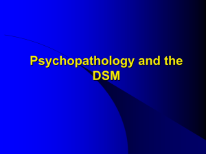 Psychopathology and the DSM
