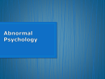 Abnormal Psychology