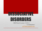 DISSOCIATIVE DISORDERS