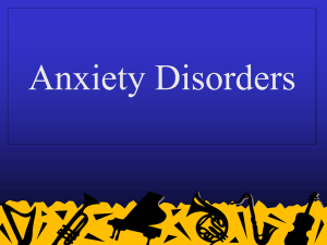 Anxiety Disorders