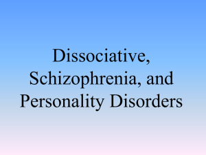 abnormal dissociative and schizophrenia