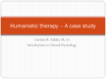 Humanistic therapy – A case study