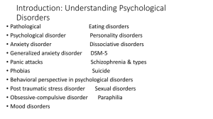 Chapter 13 Understanding Psychological Disorders