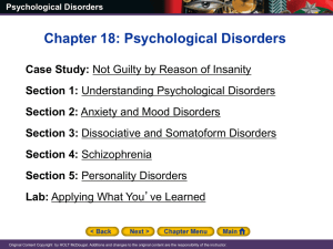 Psychological Disorders