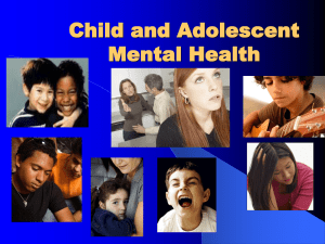 Child and Adolescent Mental Health