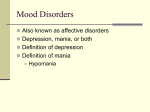 Anxiety and Mood Disorders