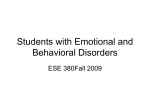 Students with Emotional and Behavioral Disorders