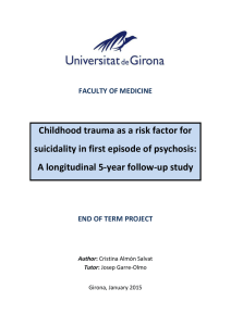 Childhood trauma as a risk factor for