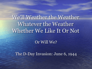 We`ll Weather the Weather Whatever the Weather Whether We Like