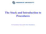 The stack and assembly language procedures
