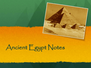 Ancient Egypt Notes