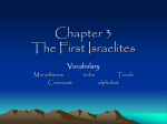 Chapter 3 The First Israelites