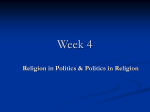 Lecture 4 Religion and Politics 2010