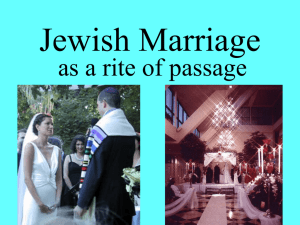 Jewish Marriage rite of passage