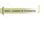 Islam, Judaism & Christianity