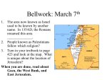 Bellwork: March 7th