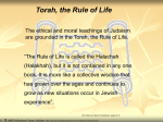 Torah, the Rule of Life