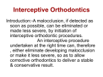 Interceptive Orthodontics