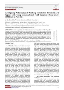 Investigating Performance of Windscop Installed on Towers in Arid