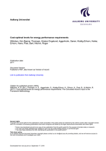 Aalborg Universitet Cost-optimal levels for energy performance requirements