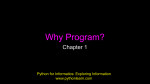 Why Program? - PythonLearn