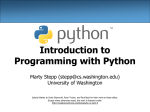 CSE 142 Python Slides - University of Washington