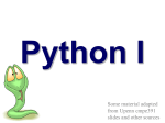 Python I