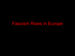 Fascism Rises in Europe