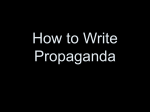 How to Write Propaganda