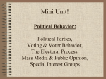 Unit Two: Political Behavior: Gov`t by the People