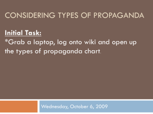 Considering types of propaganda