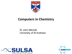 Computers in Chemistry - University of St Andrews