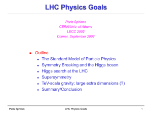 LHC Physics Goals
