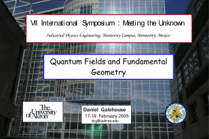 Quantum Fields and Fundamental Geometry