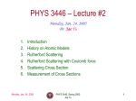 PHYS 1443 – Section 501 Lecture #1