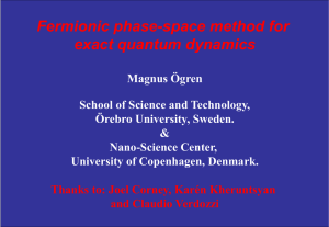 Fermionic phase-space method for exact quantum dynamics