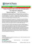 Theory of quantum state control with solid-state qubits Research supervisor