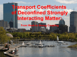 Transport Coefficients of Deconfined Strongly Interacting Matter: Marcus Bluhm