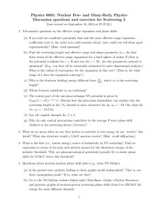 Physics 8805: Nuclear Few- and Many-Body Physics