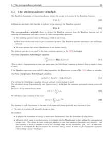 3.1 The correspondence principle