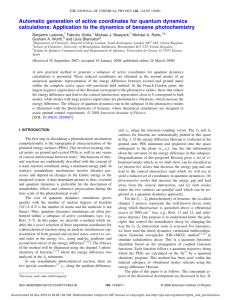 Automatic generation of active coordinates for quantum dynamics