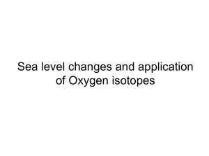 4. Sea level changes and application of Oxygen isotopes